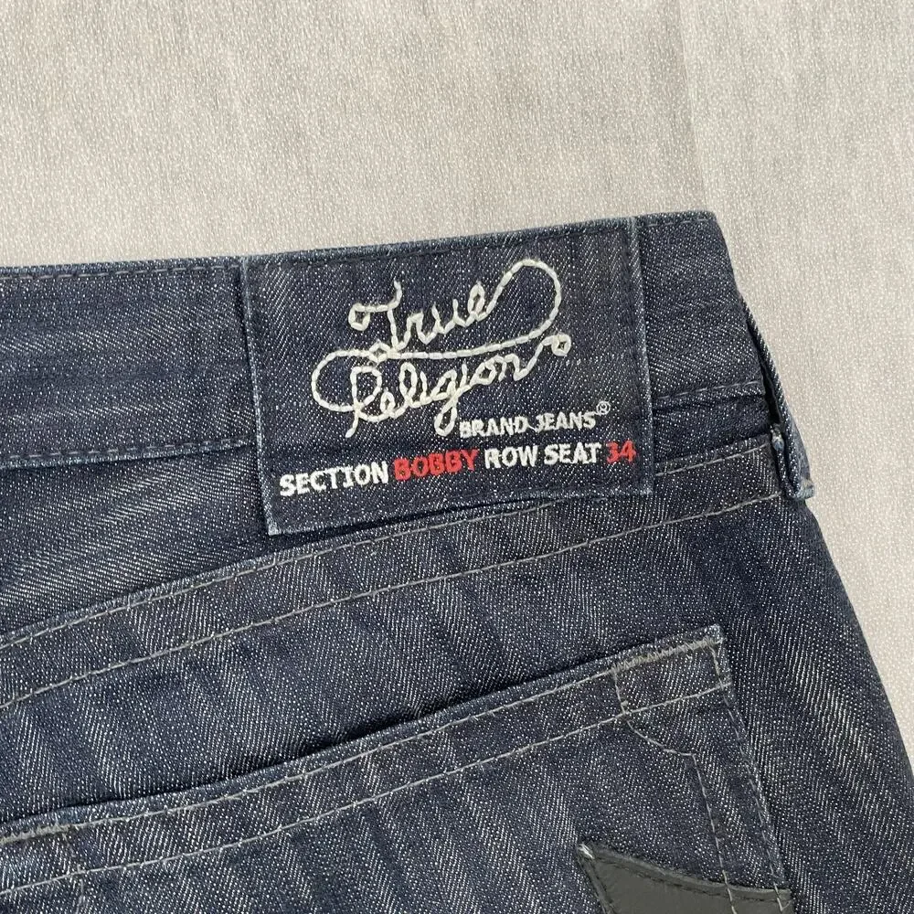 True Religion Shorts Adult 38 Blue Jean Bobby Denim Made In USA Mens